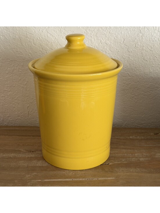 Fiestaware Other - Fiestaware Large Canister Crock with Lid ~ 3 qt 10.5" Tall ~ Sunflower Yellow